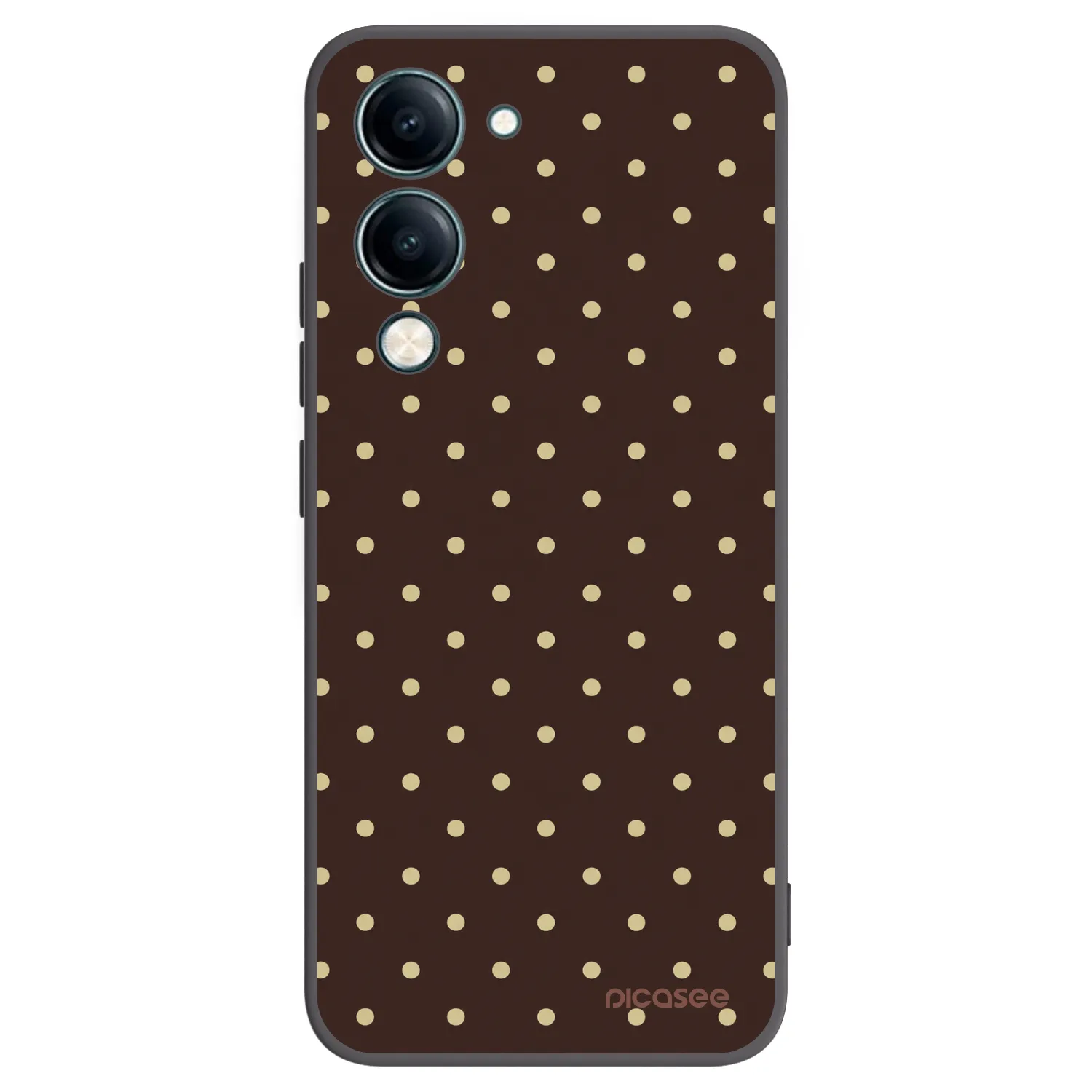 Picasee silikonski črni ovitek za Vivo Y29s 5G - Vanilla Dots & Chocolate