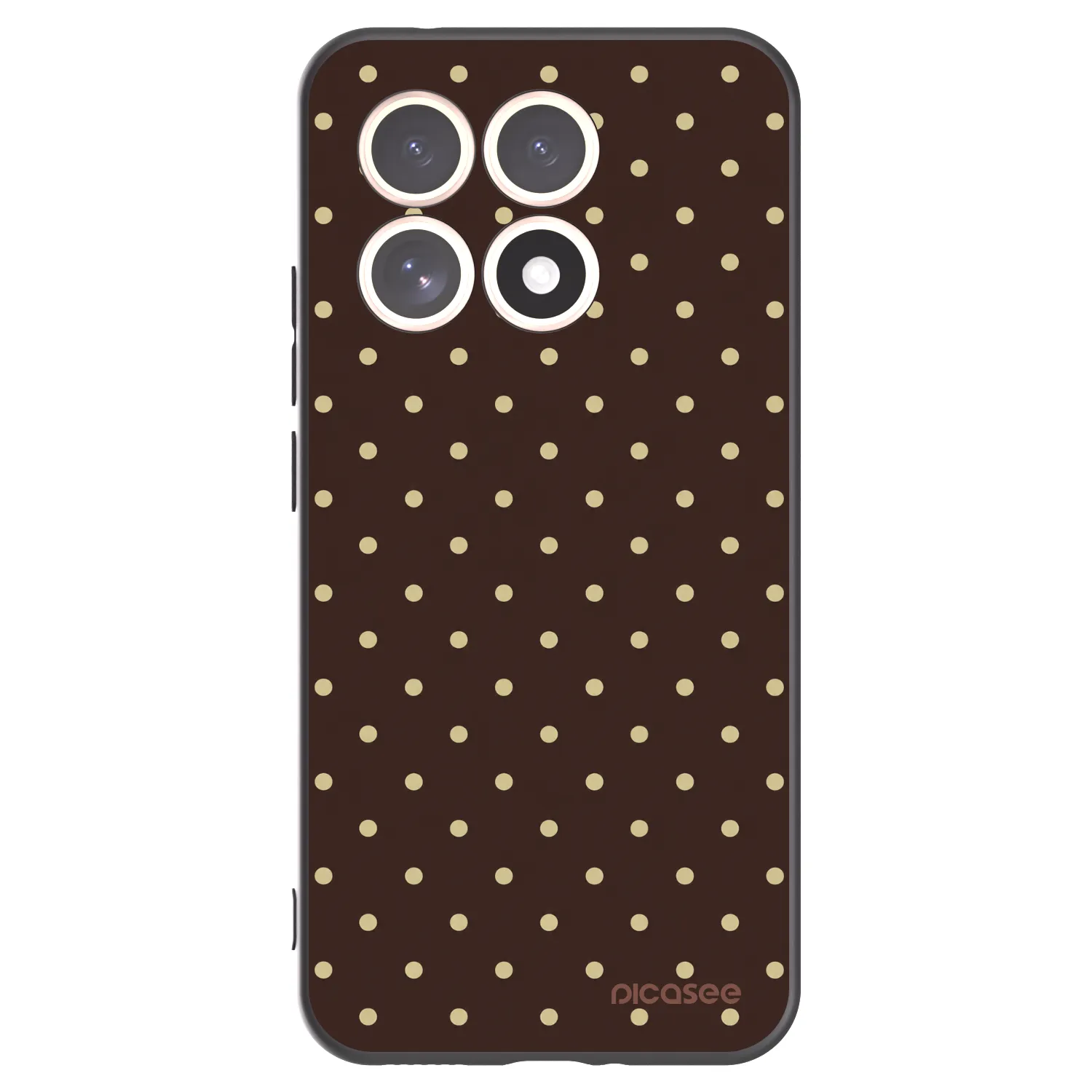 Picasee silikonski črni ovitek za Xiaomi 15T - Vanilla Dots & Chocolate