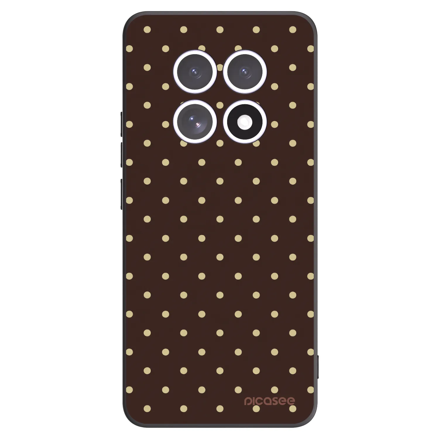 Picasee silikonski črni ovitek za Xiaomi Redmi Note 15 4G - Vanilla Dots & Chocolate