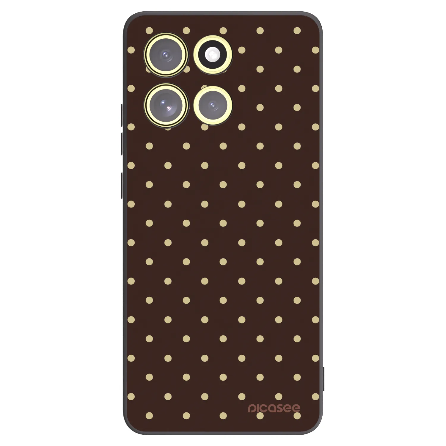 Picasee silikonski črni ovitek za Motorola Moto G86 Power 5G - Vanilla Dots & Chocolate