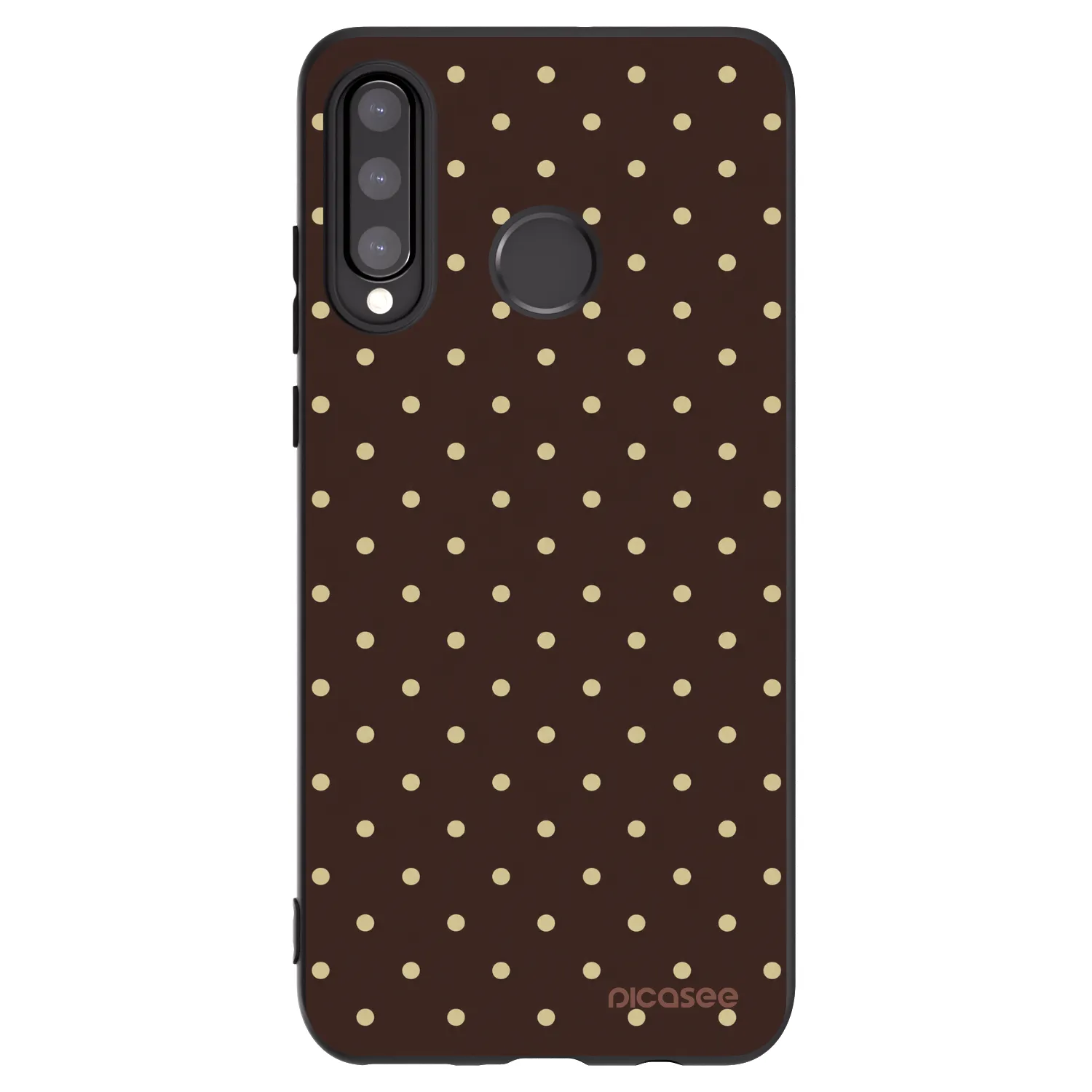 Picasee silikonski črni ovitek za Huawei P30 Lite - Vanilla Dots & Chocolate
