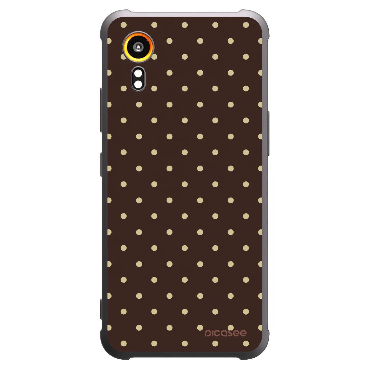 Picasee silikonski črni ovitek za Samsung Galaxy XCover 7 - Vanilla Dots & Chocolate