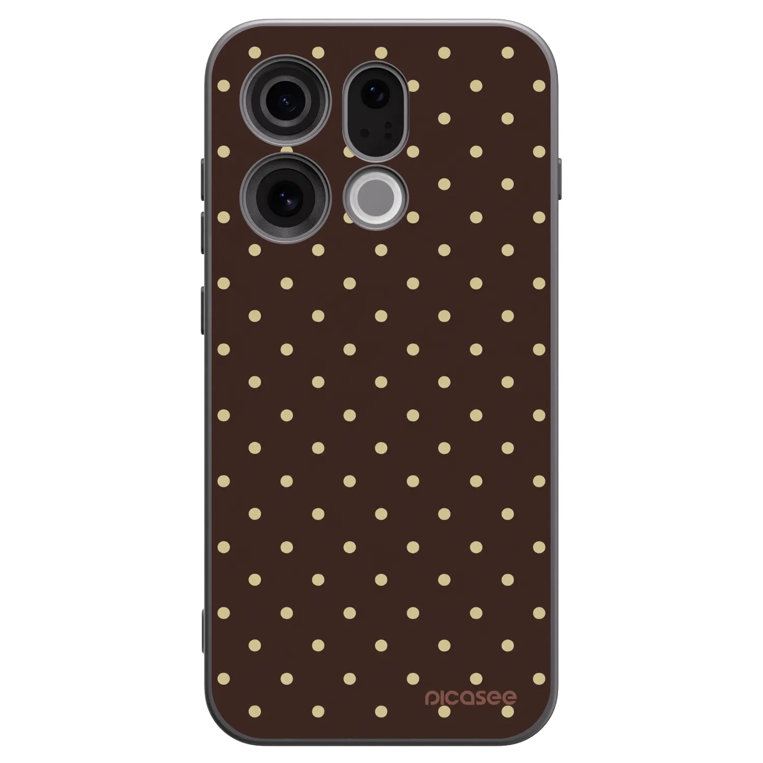 Picasee silikonski črni ovitek za OPPO Find X9 - Vanilla Dots & Chocolate
