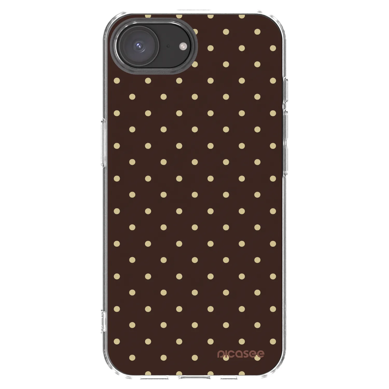 Picasee silikonski prozorni ovitek za Apple iPhone 17e - Vanilla Dots & Chocolate