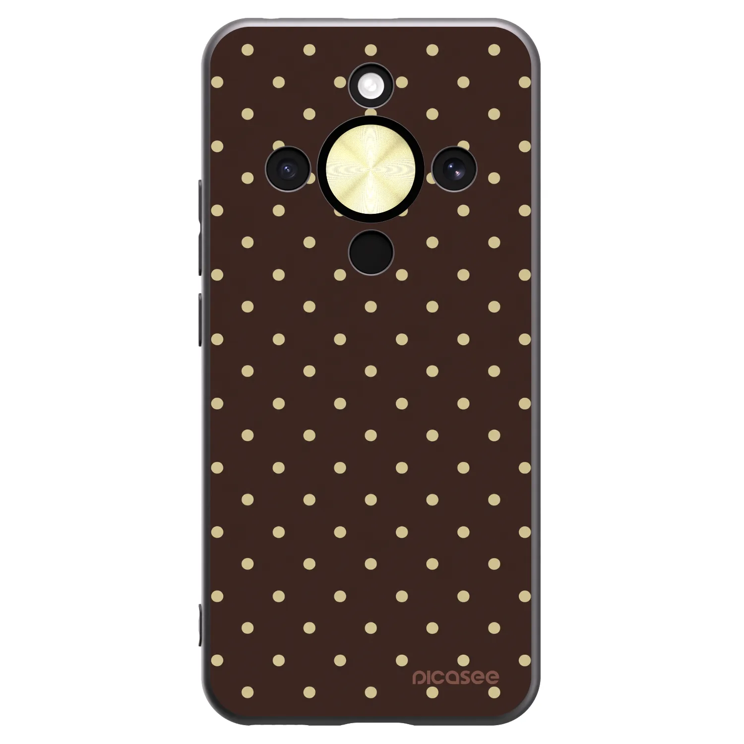 Picasee silikonski črni ovitek za Honor Magic8 Lite 5G - Vanilla Dots & Chocolate