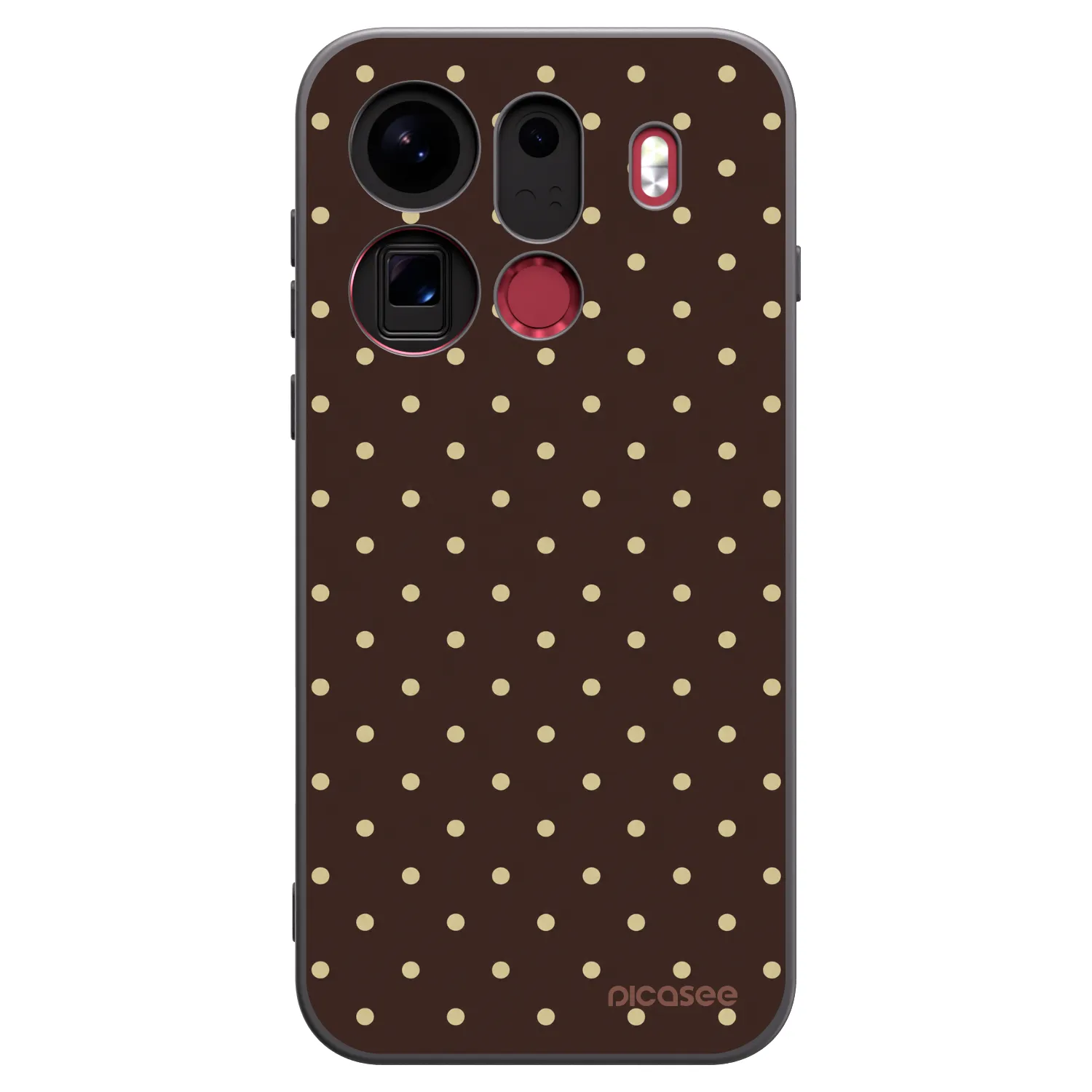 Picasee silikonski črni ovitek za OPPO Find X9 Pro - Vanilla Dots & Chocolate