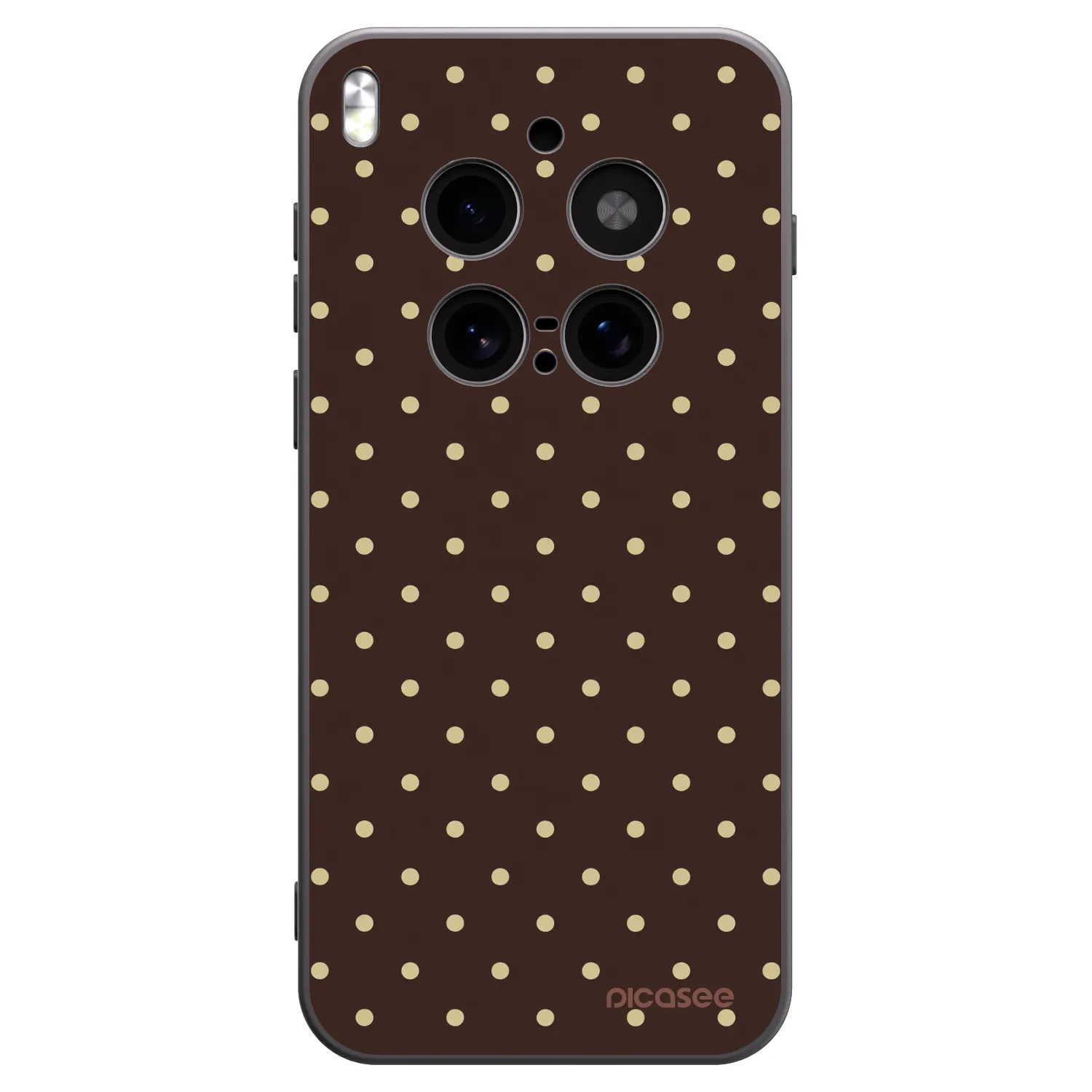 Picasee silikonski črni ovitek za Vivo X300 Pro - Vanilla Dots & Chocolate