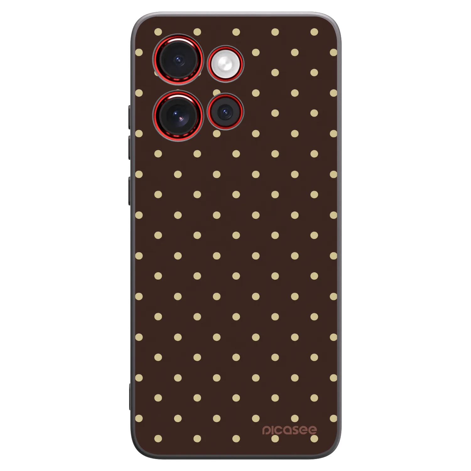 Picasee silikonski črni ovitek za Motorola Edge 60 Neo 5G - Vanilla Dots & Chocolate