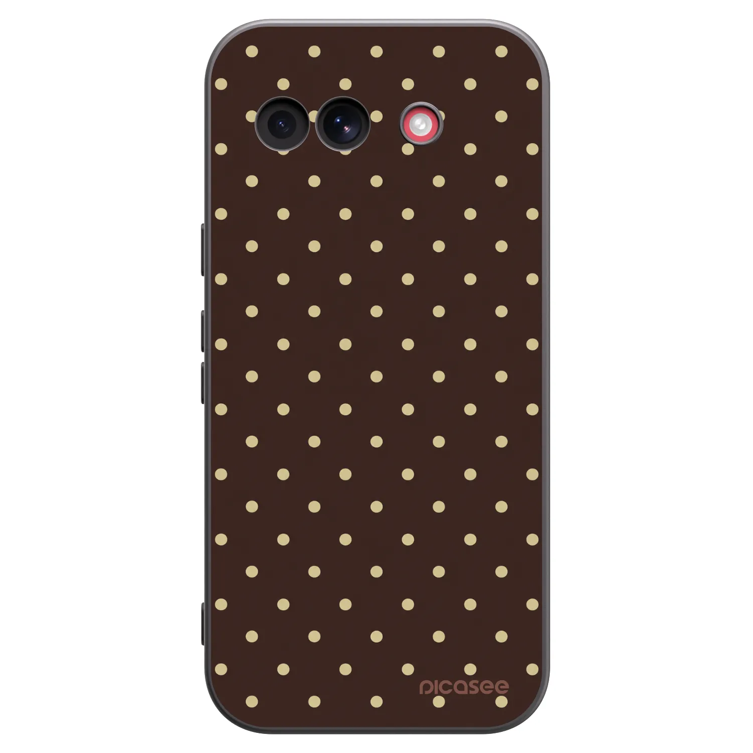 Picasee silikonski črni ovitek za Google Pixel 10a - Vanilla Dots & Chocolate