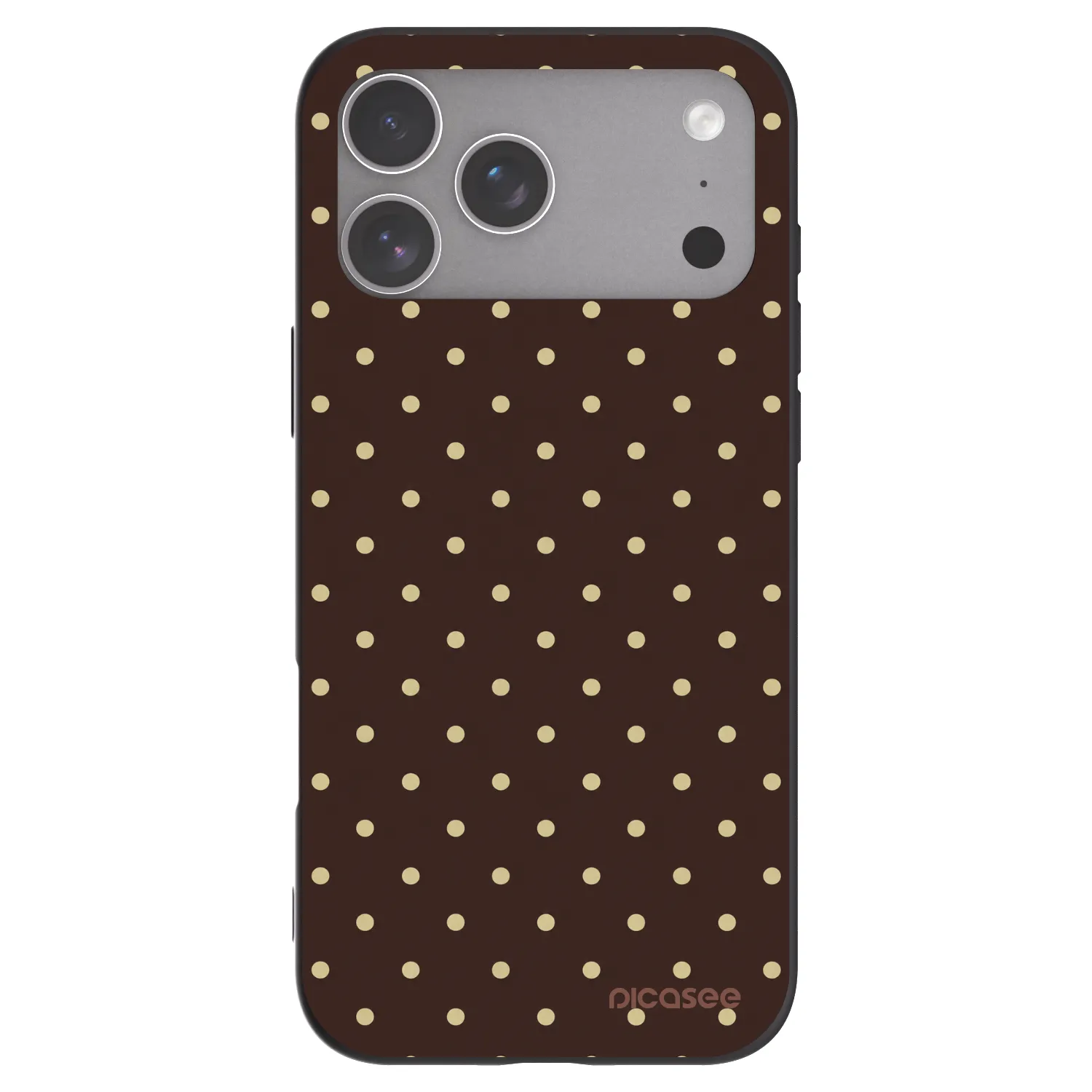 Picasee silikonski črni ovitek za Apple iPhone 18 Pro Max - Vanilla Dots & Chocolate