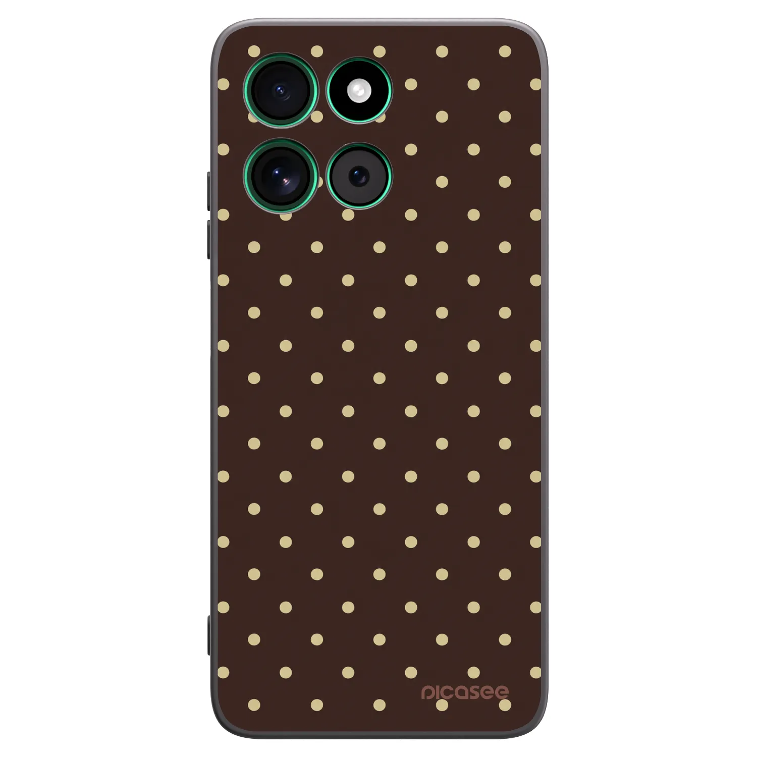 Picasee silikonski črni ovitek za Motorola Moto G57 Power - Vanilla Dots & Chocolate