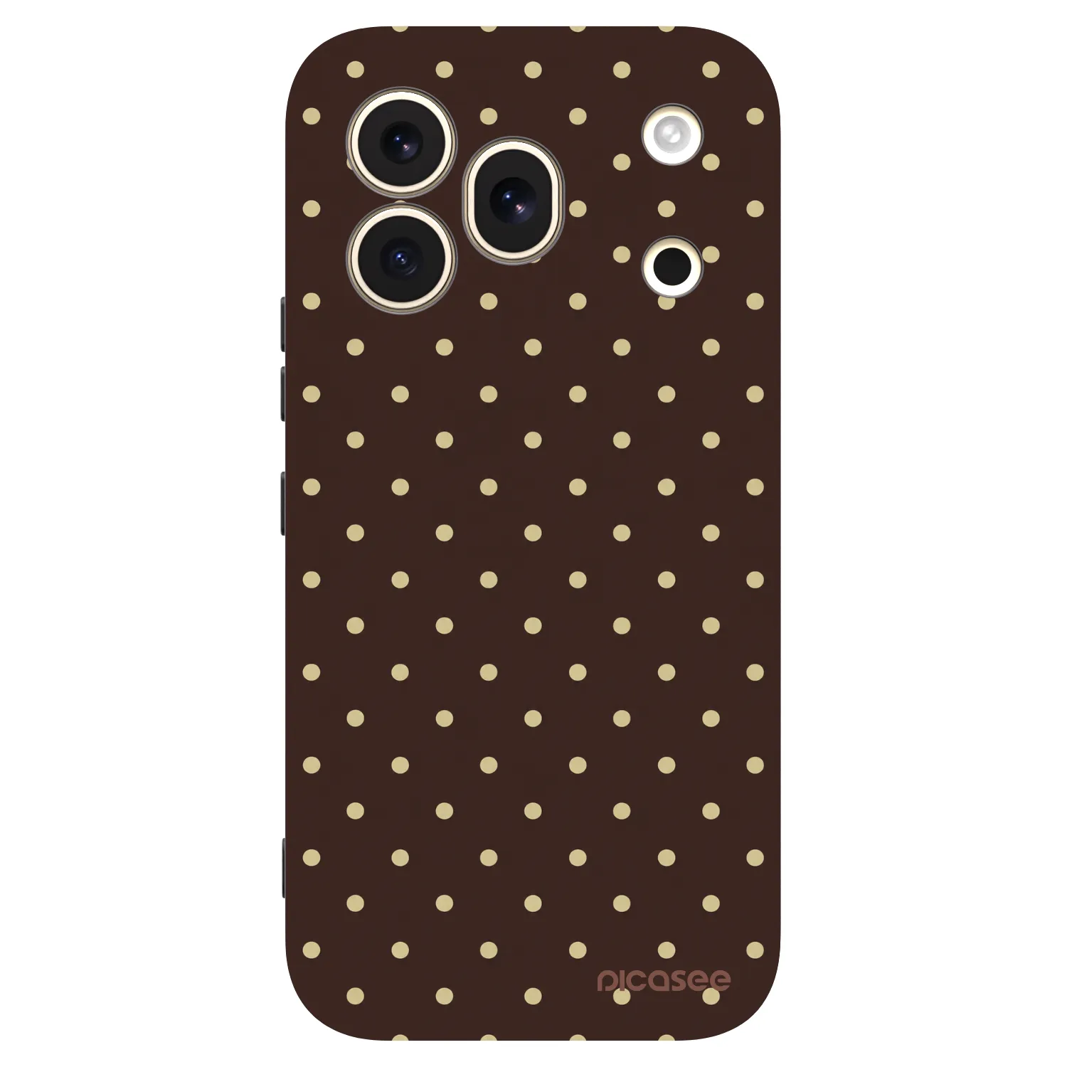 Picasee silikonski črni ovitek za Honor 600 Pro - Vanilla Dots & Chocolate