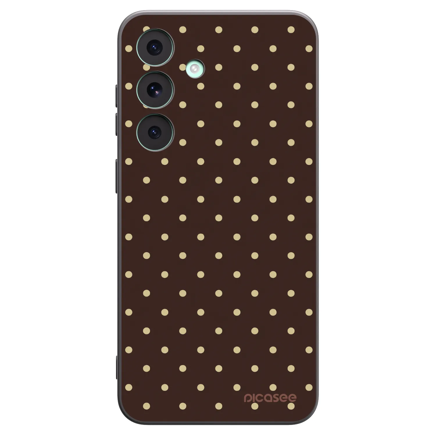 Picasee silikonski črni ovitek za Samsung Galaxy S26 FE - Vanilla Dots & Chocolate