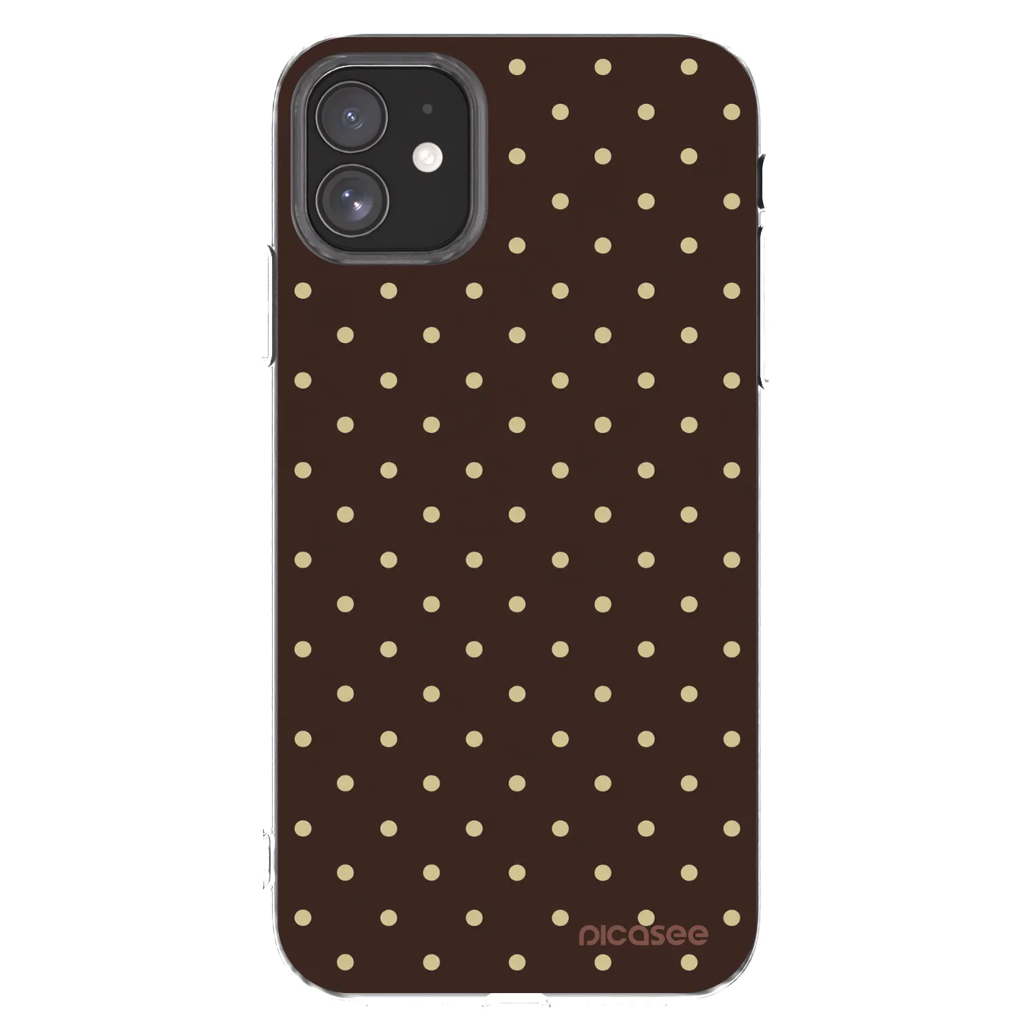 Picasee silikonski prozorni ovitek za Apple iPhone 11 - Vanilla Dots & Chocolate