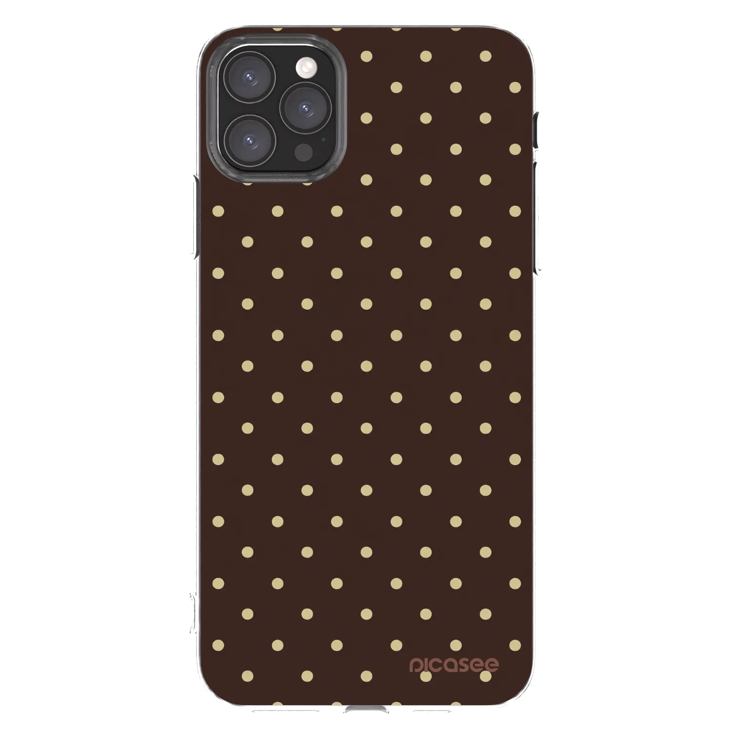 Picasee silikonski prozorni ovitek za Apple iPhone 11 Pro Max - Vanilla Dots & Chocolate
