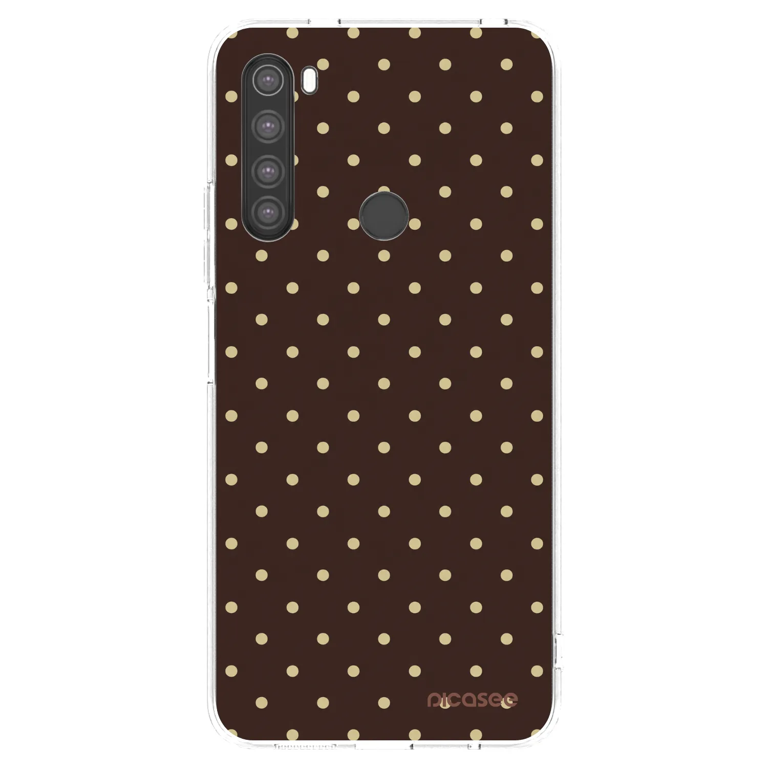 Picasee silikonski prozorni ovitek za Xiaomi Redmi Note 8 - Vanilla Dots & Chocolate