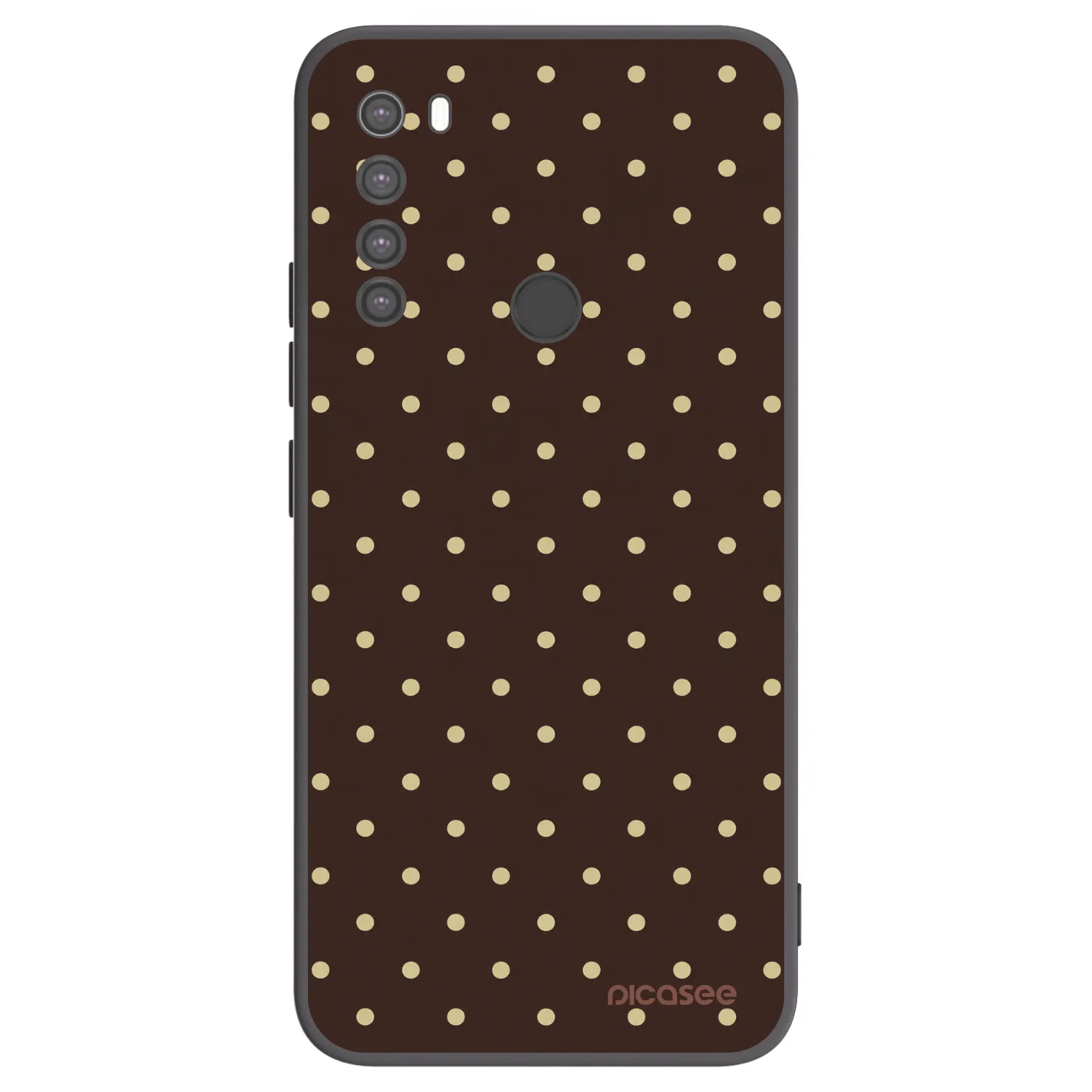 Picasee silikonski črni ovitek za Xiaomi Redmi Note 8 - Vanilla Dots & Chocolate