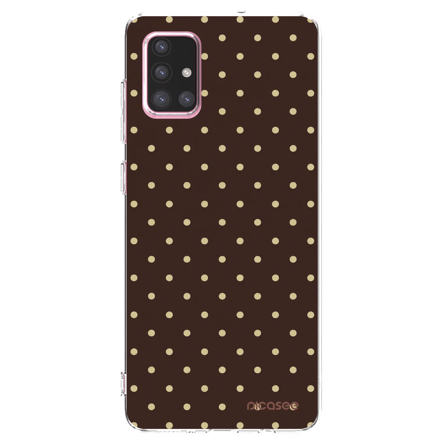 Picasee silikonski prozorni ovitek za Samsung Galaxy A71 A715F - Vanilla Dots & Chocolate