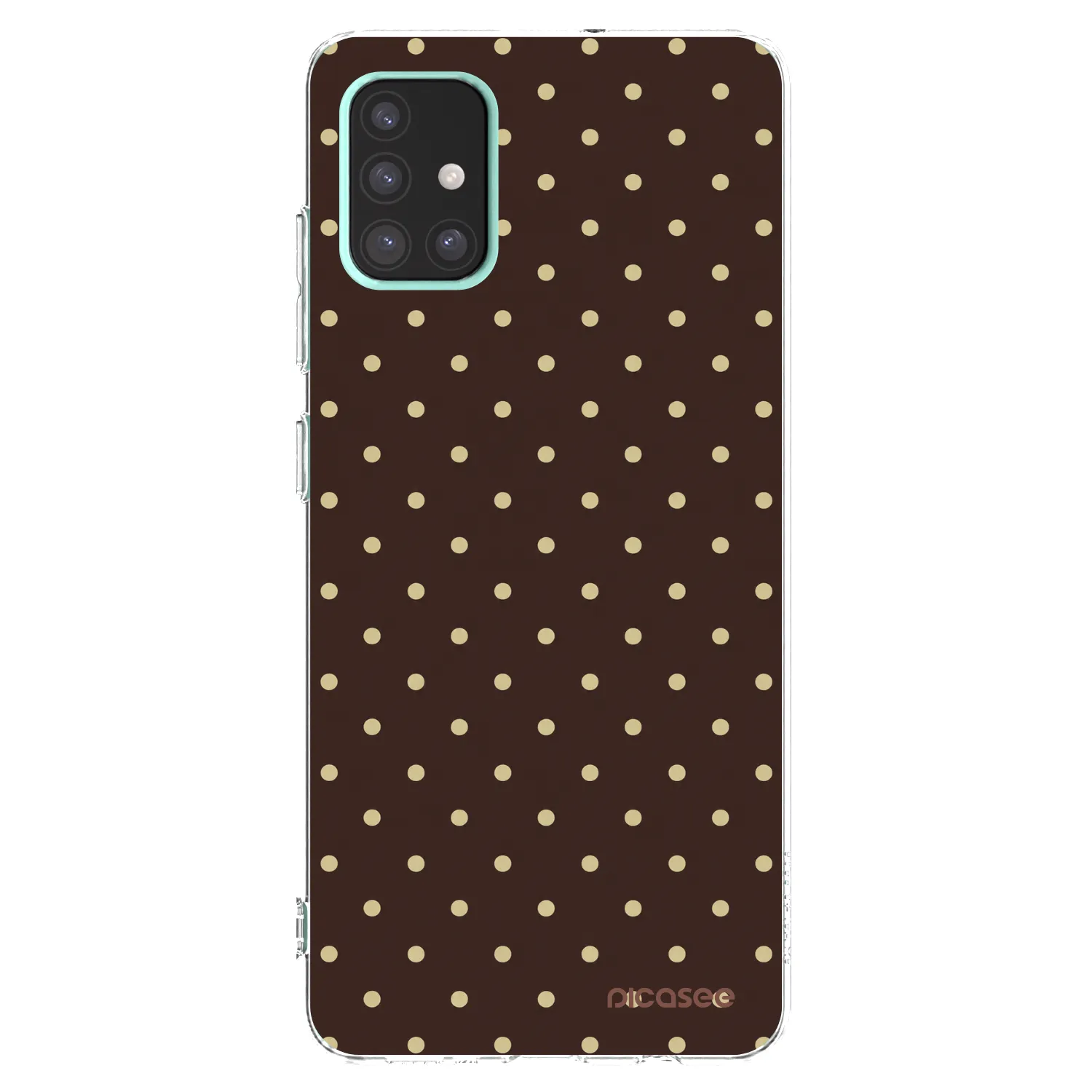 Picasee silikonski prozorni ovitek za Samsung Galaxy A51 A515F - Vanilla Dots & Chocolate