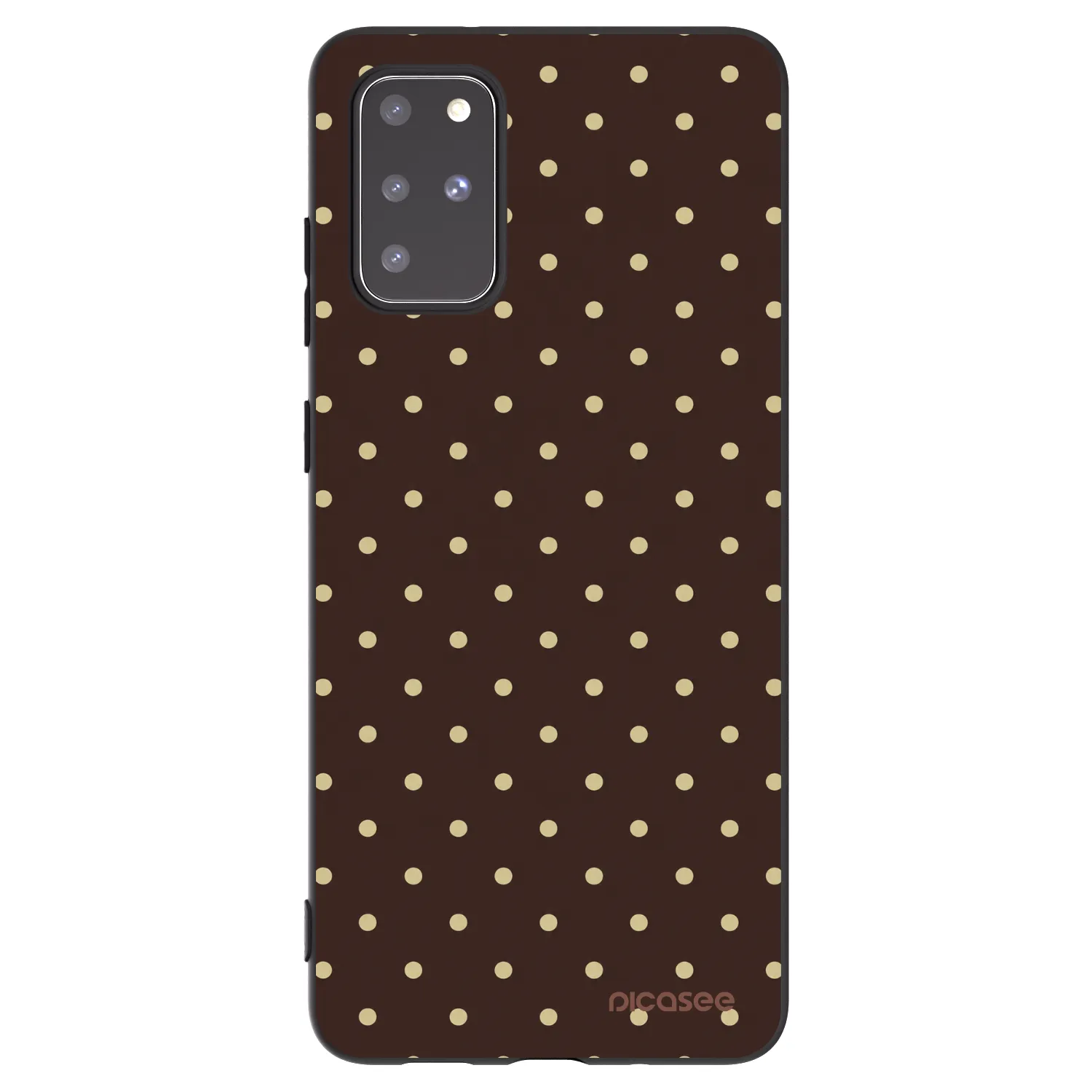 Picasee silikonski črni ovitek za Samsung Galaxy S20+ G985F - Vanilla Dots & Chocolate