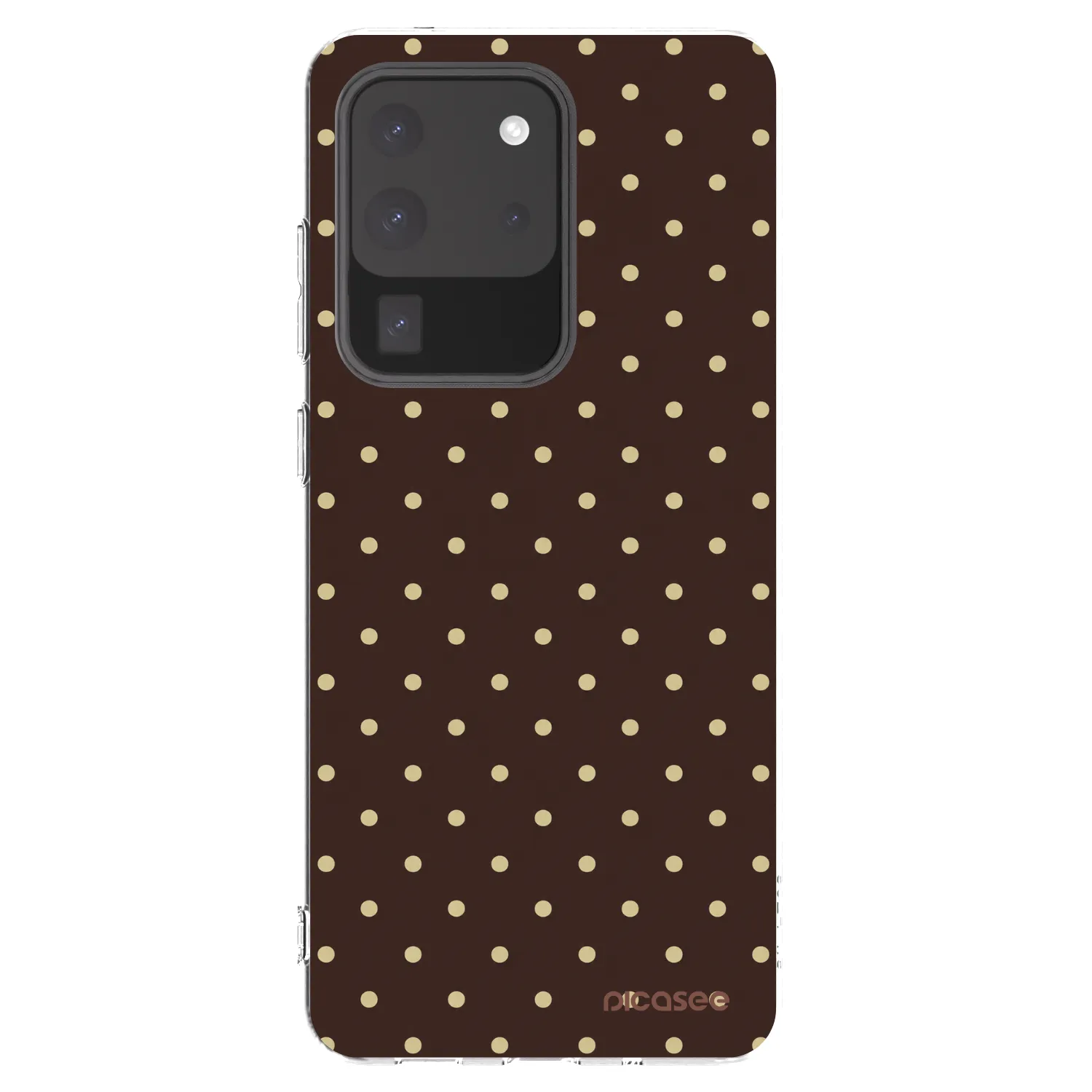 Picasee silikonski prozorni ovitek za Samsung Galaxy S20 Ultra 5G G988F - Vanilla Dots & Chocolate