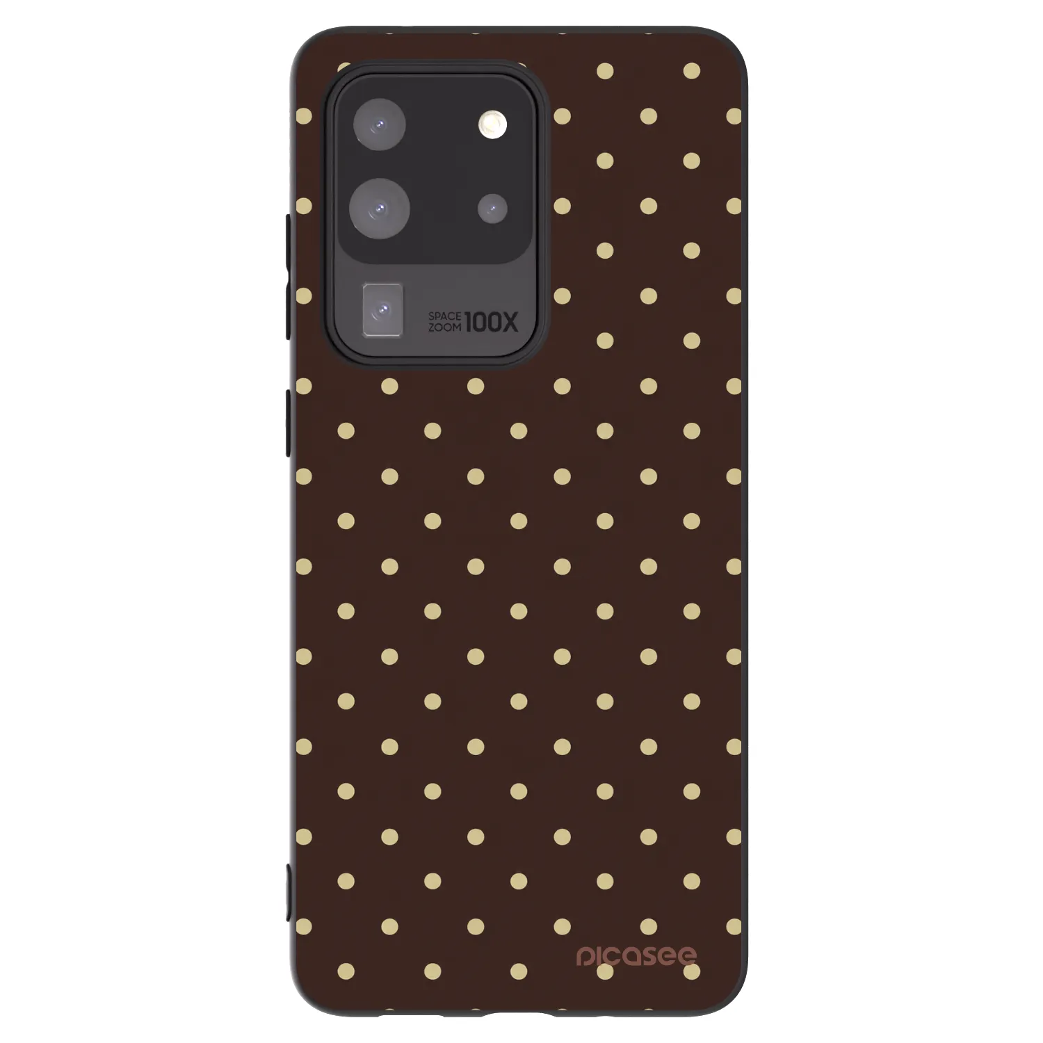 Picasee silikonski črni ovitek za Samsung Galaxy S20 Ultra 5G G988F - Vanilla Dots & Chocolate