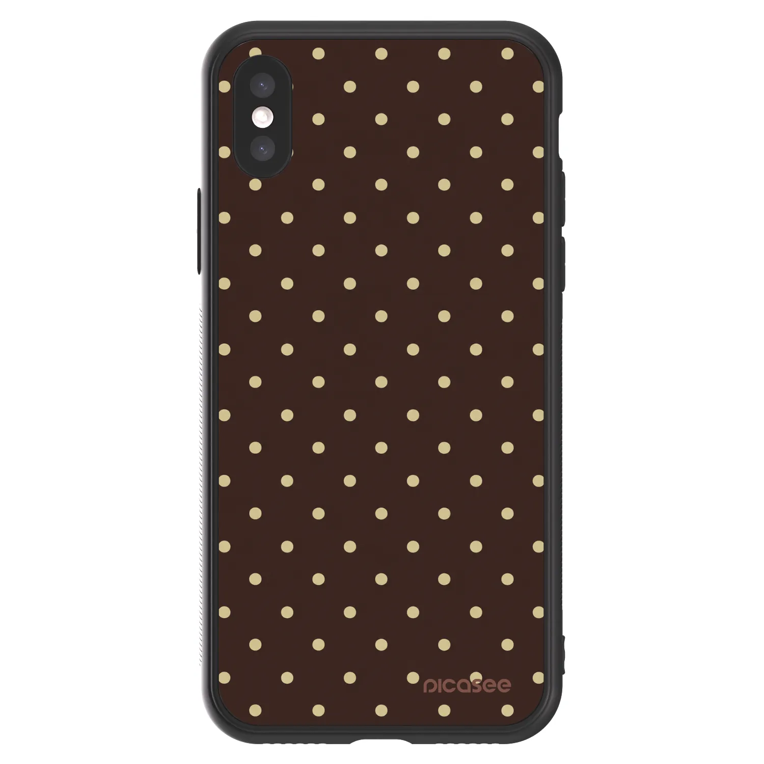 Picasee ULTIMATE CASE za Apple iPhone X/XS - Vanilla Dots & Chocolate