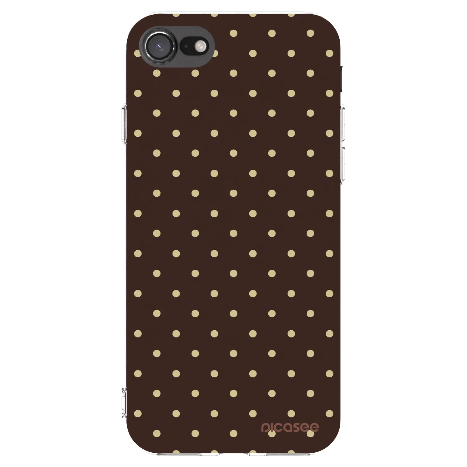 Picasee silikonski prozorni ovitek za Apple iPhone SE 2020 - Vanilla Dots & Chocolate