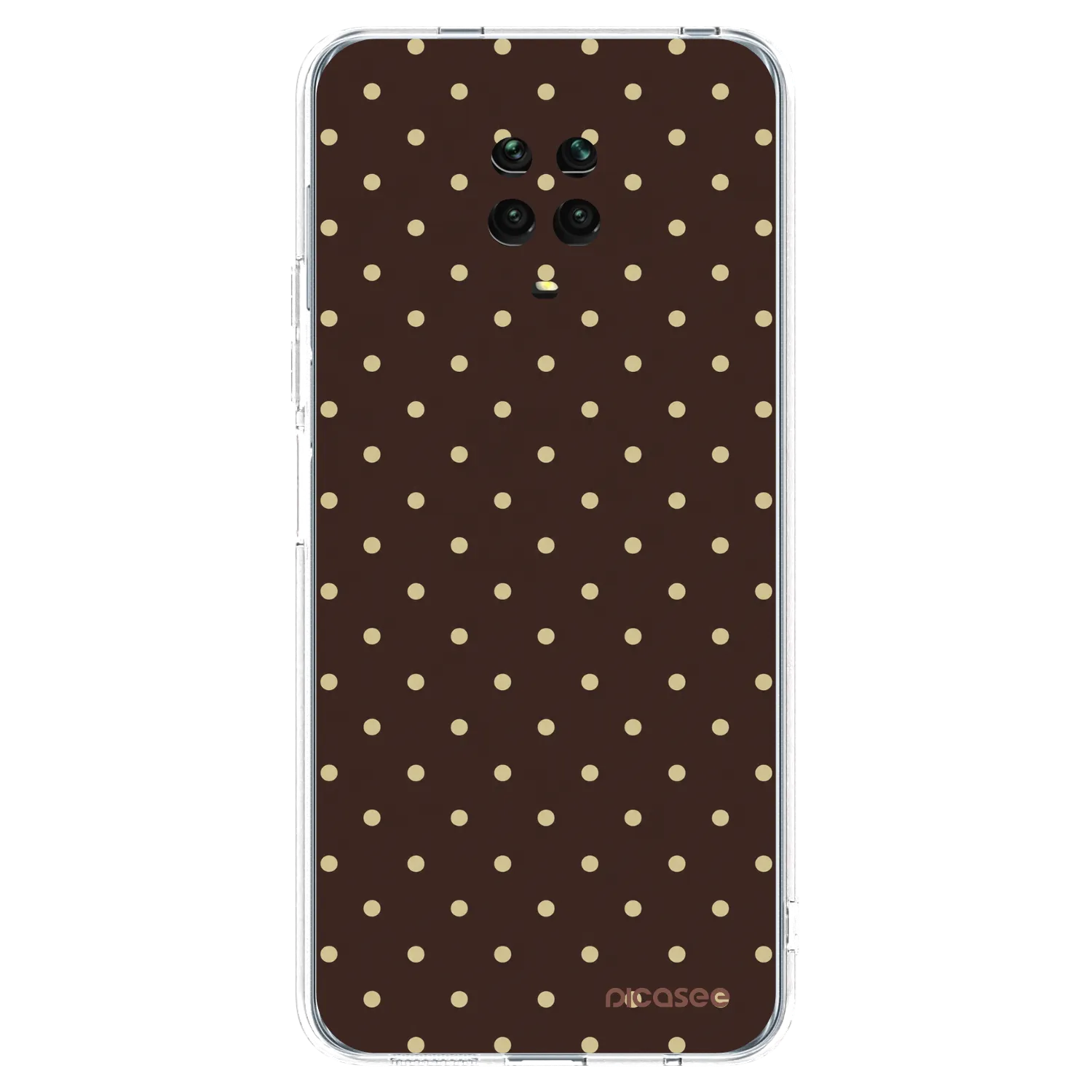 Picasee silikonski prozorni ovitek za Xiaomi Redmi Note 9 Pro - Vanilla Dots & Chocolate