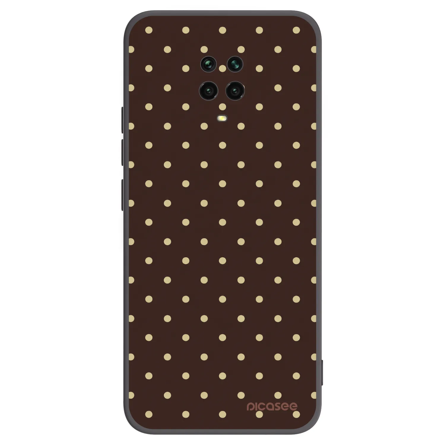 Picasee silikonski črni ovitek za Xiaomi Redmi Note 9 Pro - Vanilla Dots & Chocolate