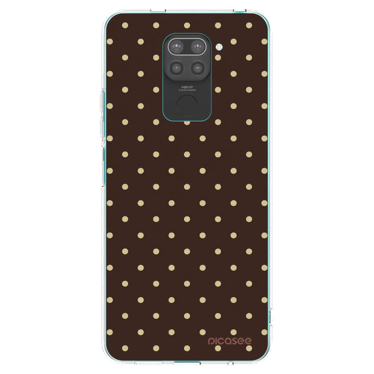 Picasee silikonski črni ovitek za Xiaomi Redmi Note 9 - Vanilla Dots & Chocolate