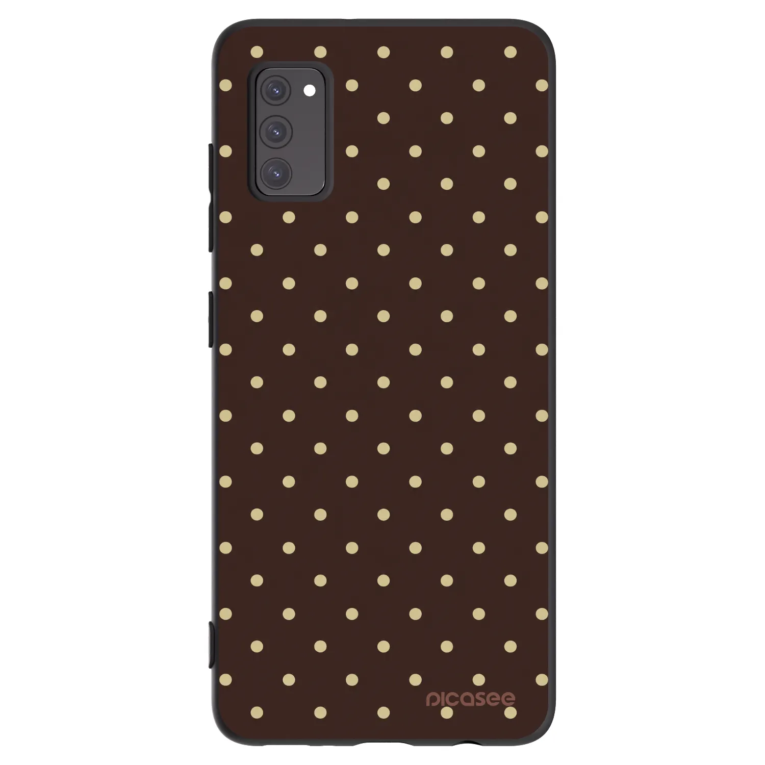 Picasee silikonski črni ovitek za Samsung Galaxy A41 A415F - Vanilla Dots & Chocolate