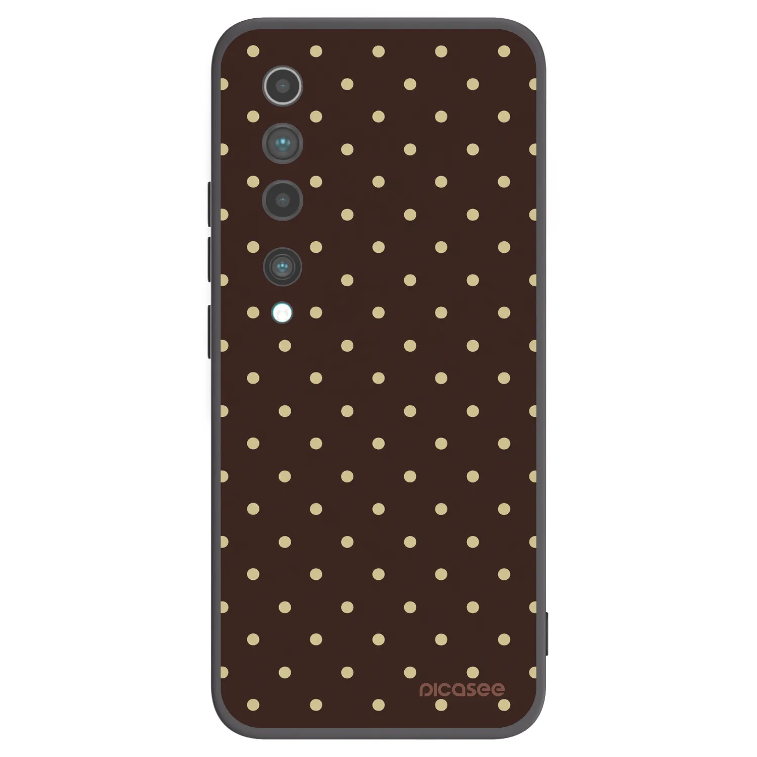 Picasee silikonski črni ovitek za Xiaomi Mi 10 - Vanilla Dots & Chocolate
