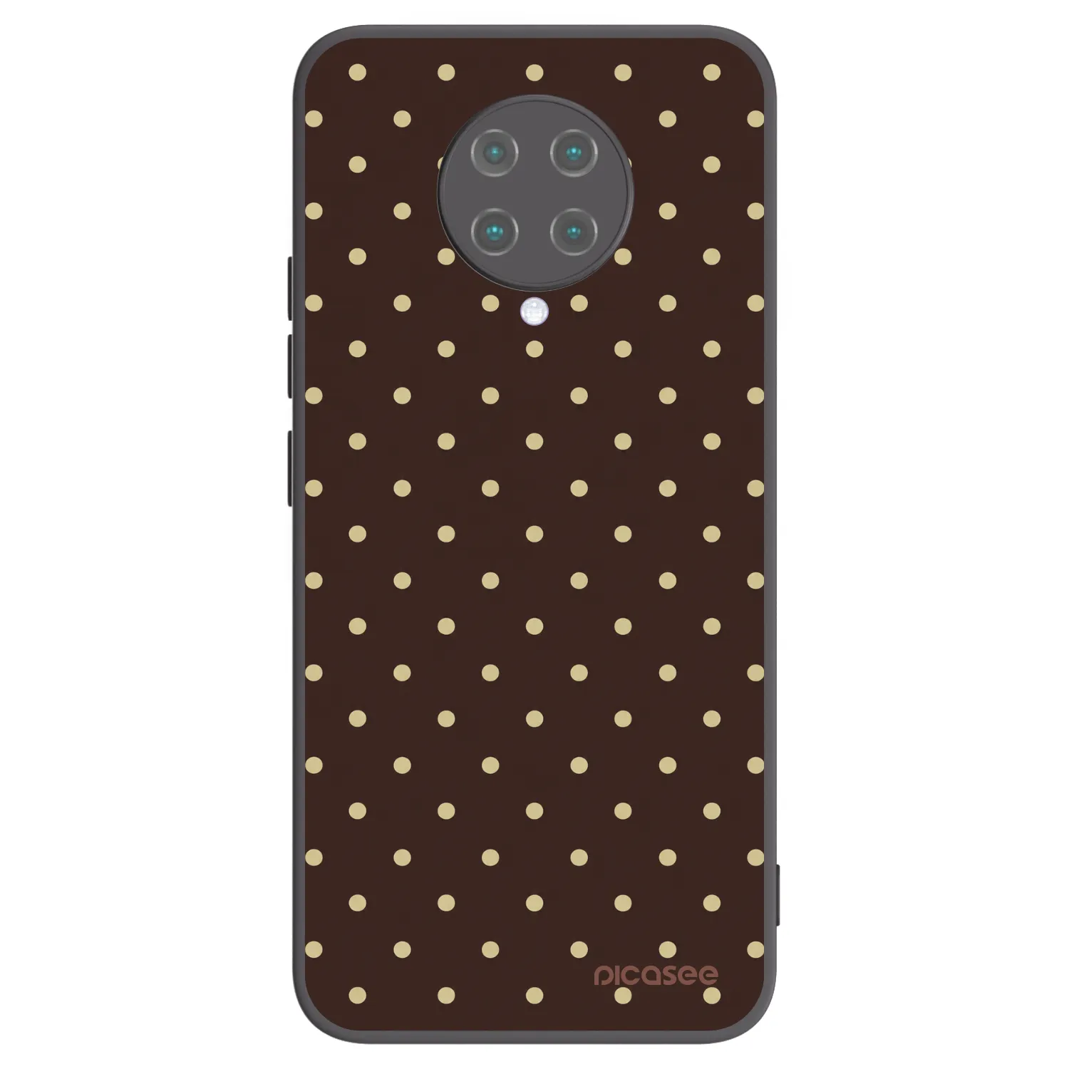 Picasee silikonski črni ovitek za Xiaomi Poco F2 Pro - Vanilla Dots & Chocolate