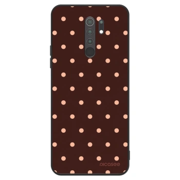 Ovitek za Xiaomi Redmi 9 - Peach Dots & Chocolate