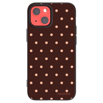 Picasee silikonski črni ovitek za Apple iPhone 13 mini - Peach Dots & Chocolate