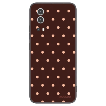 Picasee silikonski črni ovitek za Vivo Y72 5G - Peach Dots & Chocolate