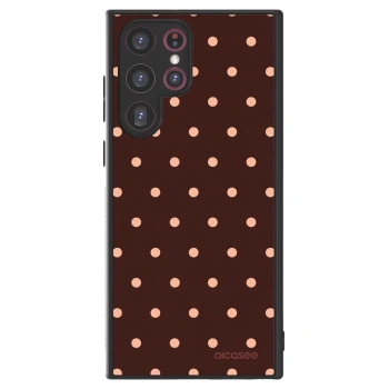 Picasee ULTIMATE CASE PowerShare za Samsung Galaxy S22 Ultra 5G - Peach Dots & Chocolate