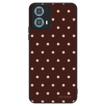 Ovitek za Motorola Moto G34 5G - Peach Dots & Chocolate