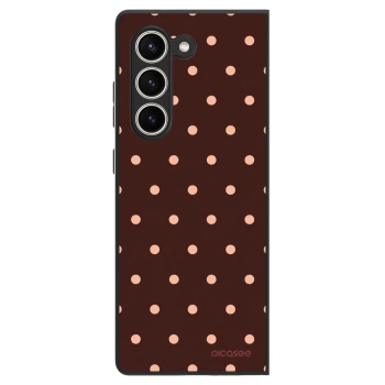 Ovitek za Samsung Galaxy Z Fold5 5G - Peach Dots & Chocolate