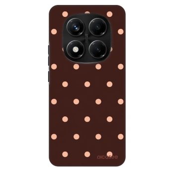 Ovitek za Xiaomi Redmi Note 14 Pro+ 5G - Peach Dots & Chocolate