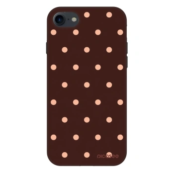 Ovitek za Apple iPhone SE 2022 - Peach Dots & Chocolate