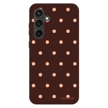 Ovitek za Samsung Galaxy S24 FE S721B - Peach Dots & Chocolate