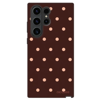 Ovitek za Samsung Galaxy S22 Ultra 5G - Peach Dots & Chocolate