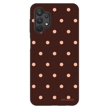 Ovitek za Samsung Galaxy A32 5G A326B - Peach Dots & Chocolate