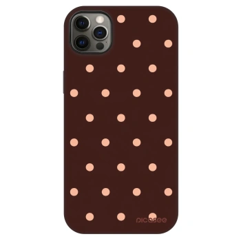 Ovitek za Apple iPhone 12 Pro Max - Peach Dots & Chocolate