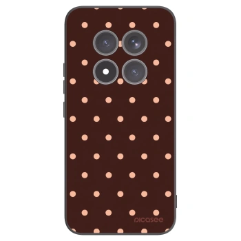 Picasee silikonski črni ovitek za Xiaomi Redmi Note 15 Pro+ - Peach Dots & Chocolate