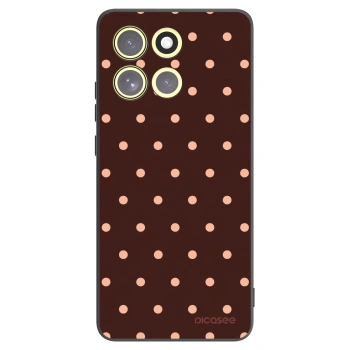 Picasee silikonski črni ovitek za Motorola Moto G86 Power 5G - Peach Dots & Chocolate