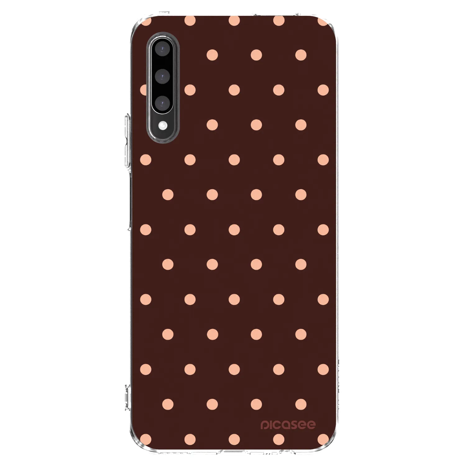 Picasee silikonski prozorni ovitek za Honor 9X Pro - Peach Dots & Chocolate