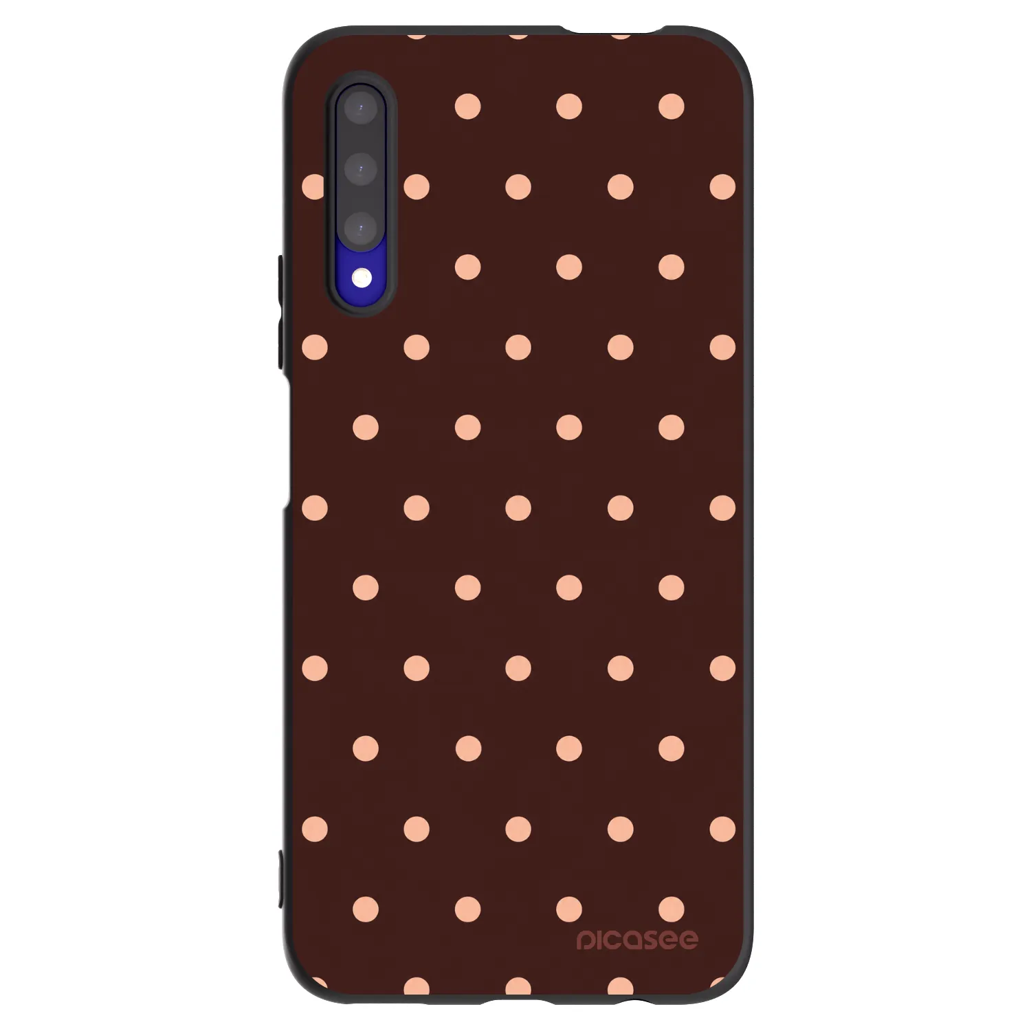 Picasee silikonski črni ovitek za Honor 9X Pro - Peach Dots & Chocolate